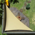 Amgo Custom Size 13' x 21' x 24.7' Beige Right Triangle Sun Shade Sail UPF50+ AGTAPRT12, Order to Make Canopy Awning, 95% UV Blockage, Water & Air Permeable, Commercial Standard (We Customize)