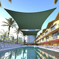 ColourTree TAPR1616 Custom Size 12' x 17' Green Sun Shade Sail Canopy UV Block UPF50 Rectangle - Commercial Standard Heavy Duty - 190 GSM - 3 Years Warranty