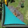 Amgo Custom Size 13' x 14' x 19.1' Turquoise Triangle Sun Shade Sail UPF50+ AGTAPRT12, Order to Make Canopy Awning, 95% UV Blockage, Water & Air Permeable, Commercial Standard (We Customize)